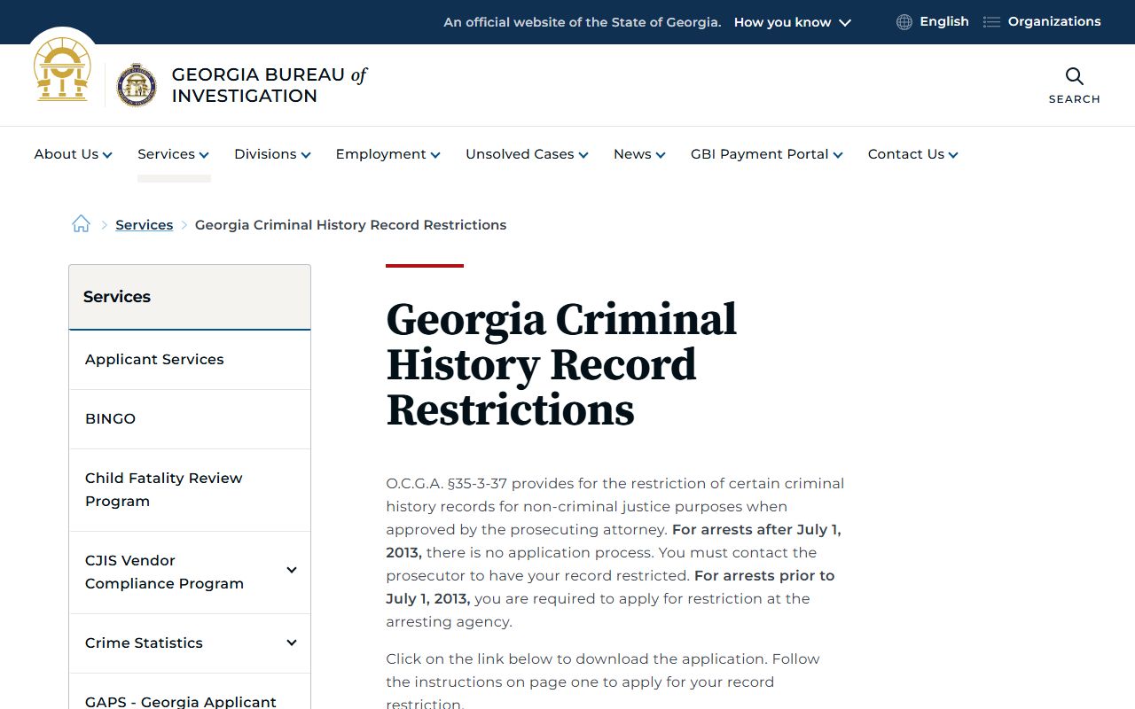 Grady County criminal court records GBI record restrictions