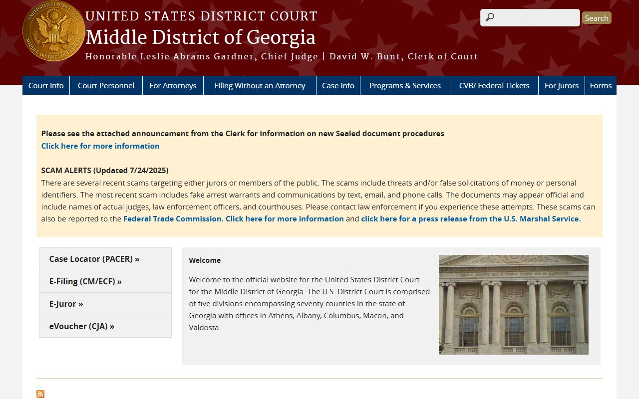 Grady County Superior Court and Middle District federal court records