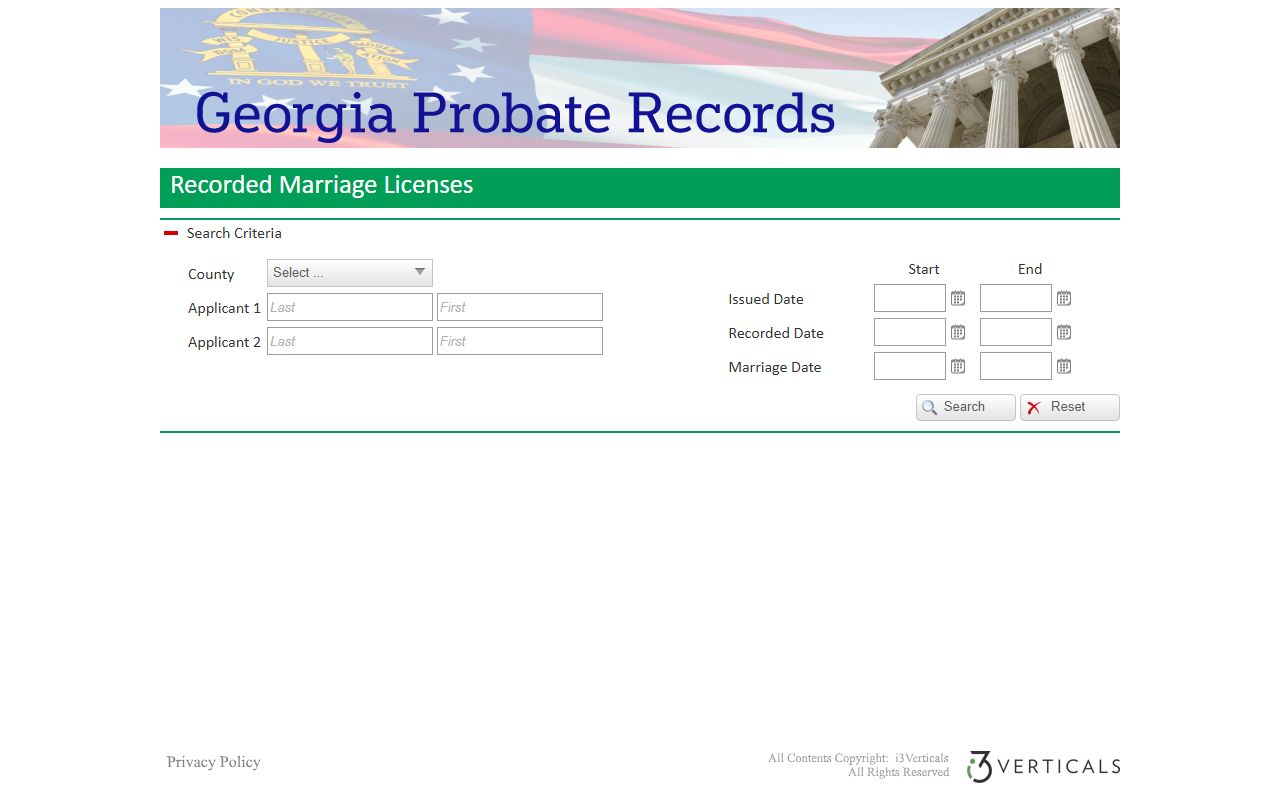 Grady County marriage records recorded license search fields